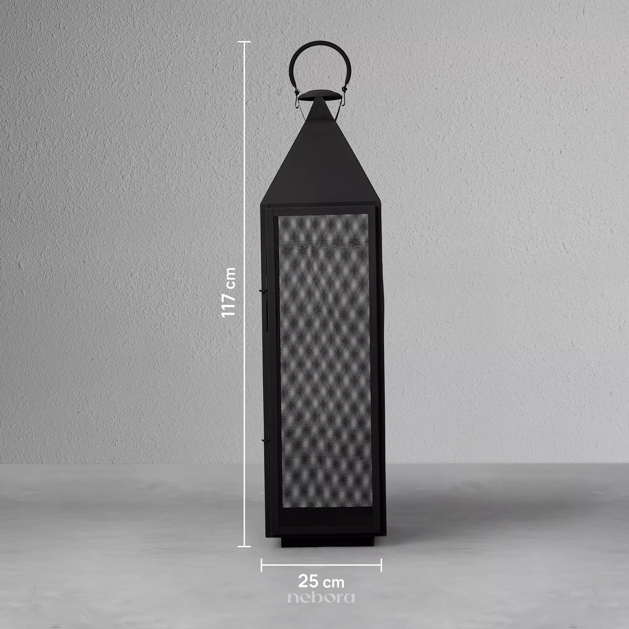 Black Mesh Lantern Large