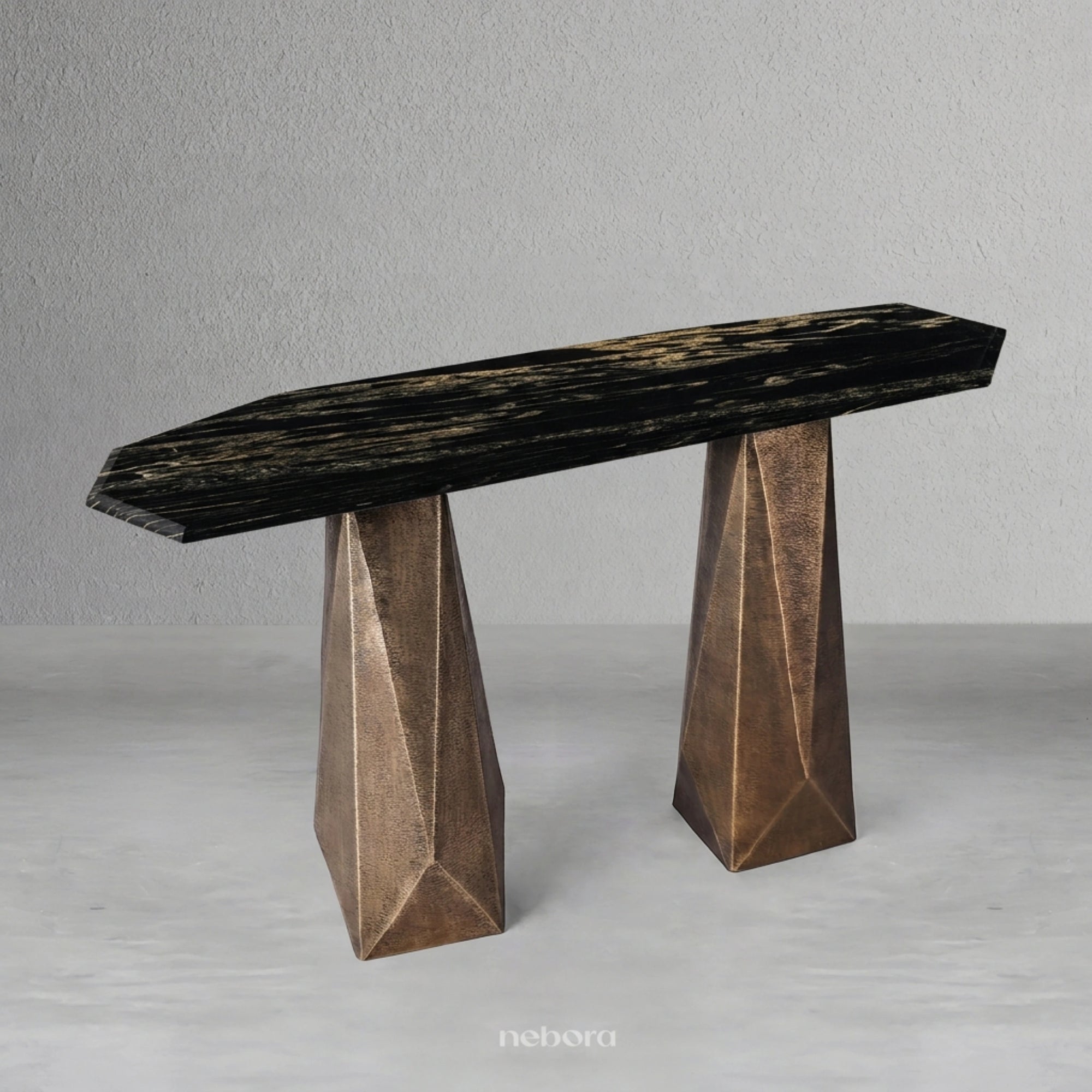 Facet Marble Console Table