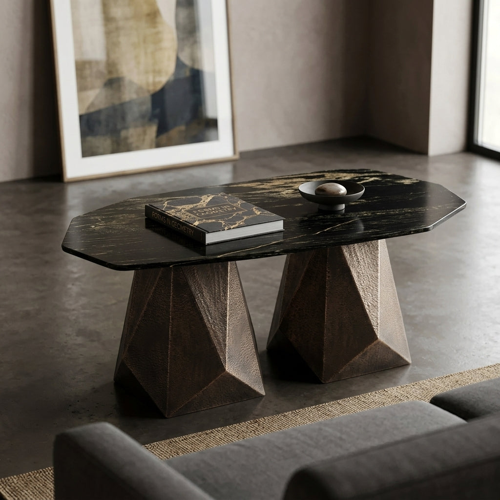 Facet Marble Coffee Table