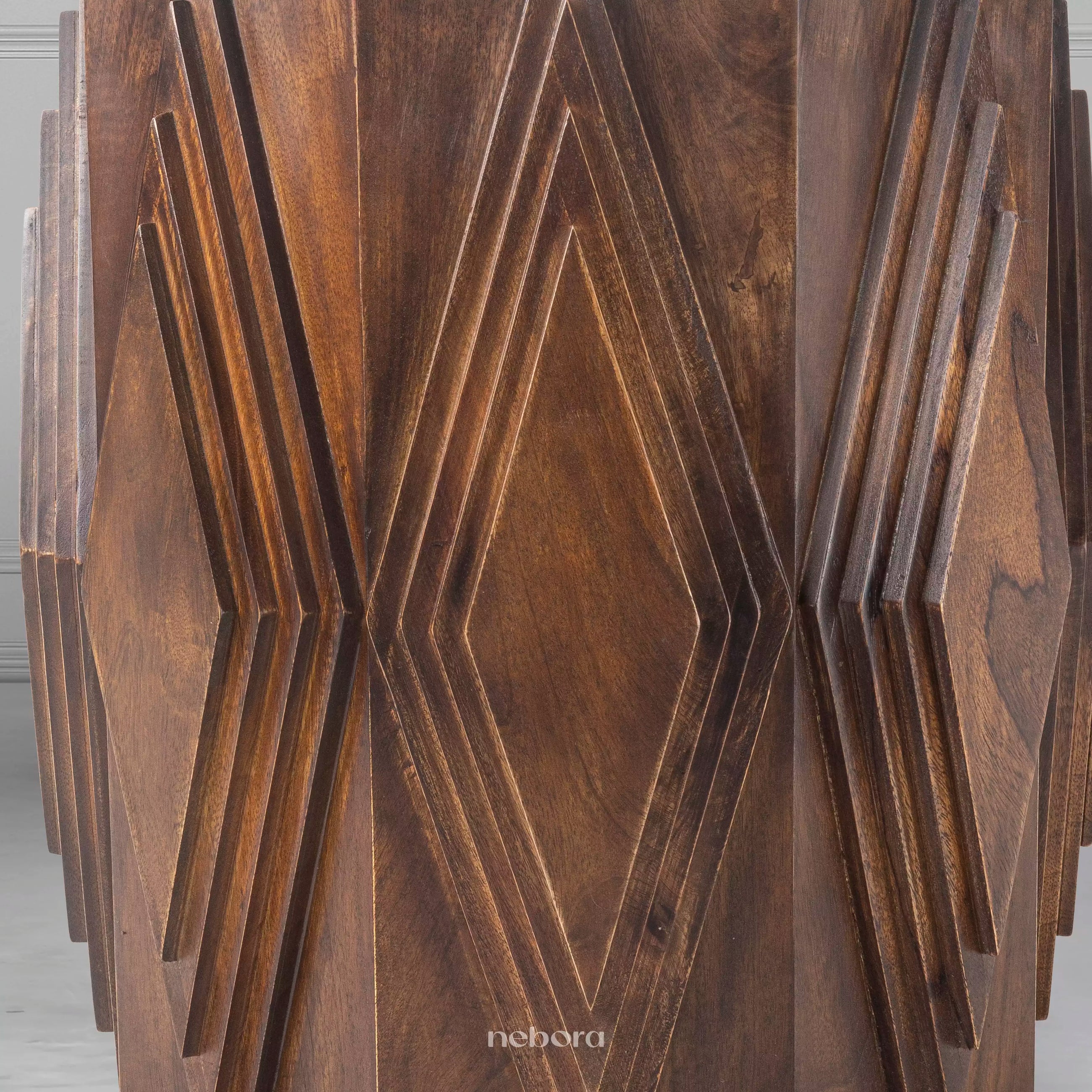 Geo Carve Side Table