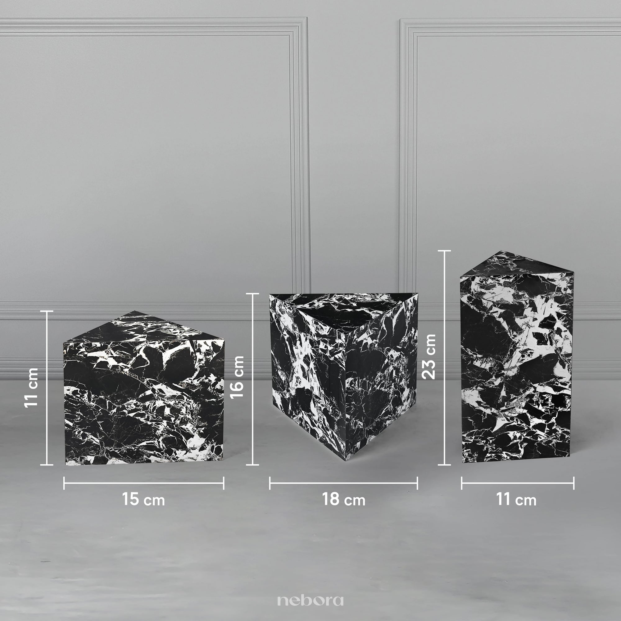 Marquina Pedestals Set/3