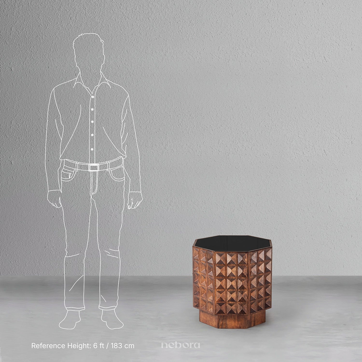 Diamond Block End Table