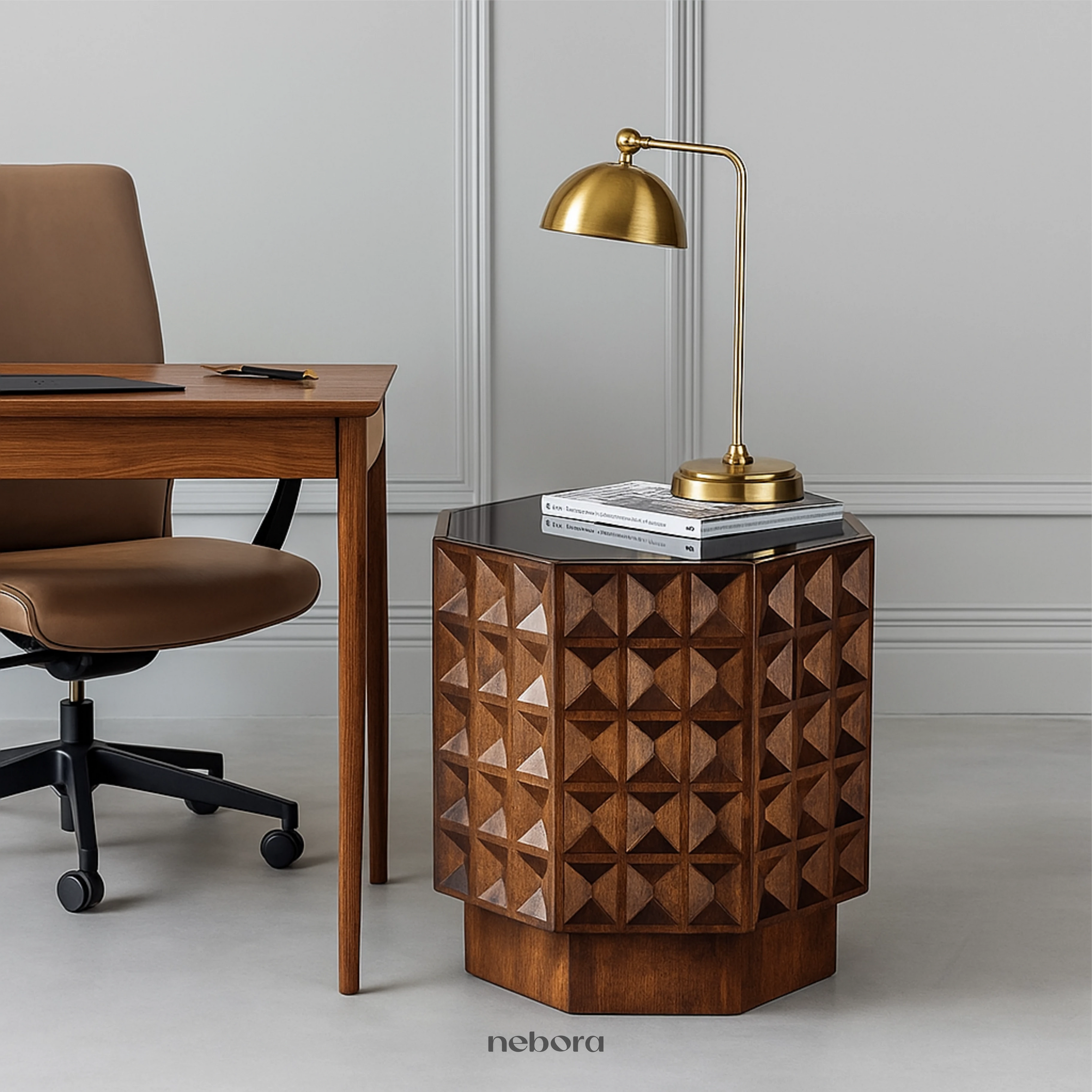 Diamond Block End Table - Product Image 