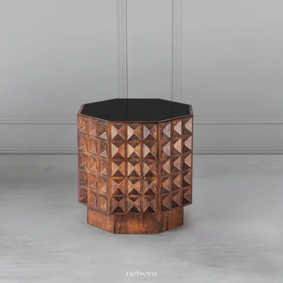 Diamond Block End Table