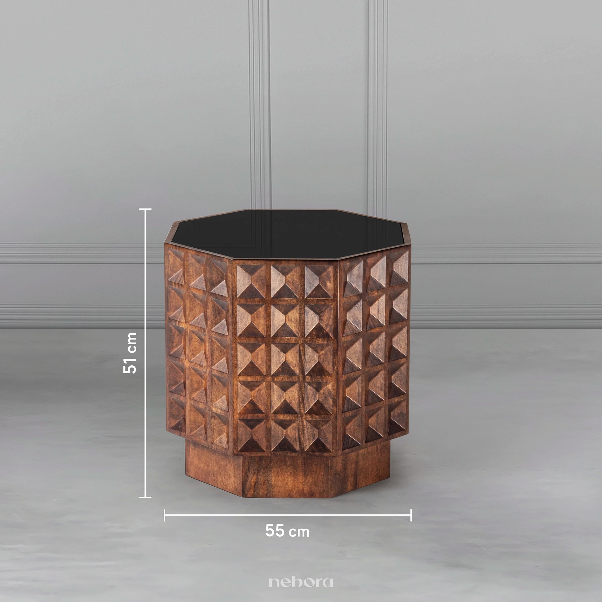 Diamond Block End Table