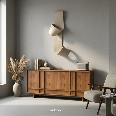 Ribbon Wall Art Beige