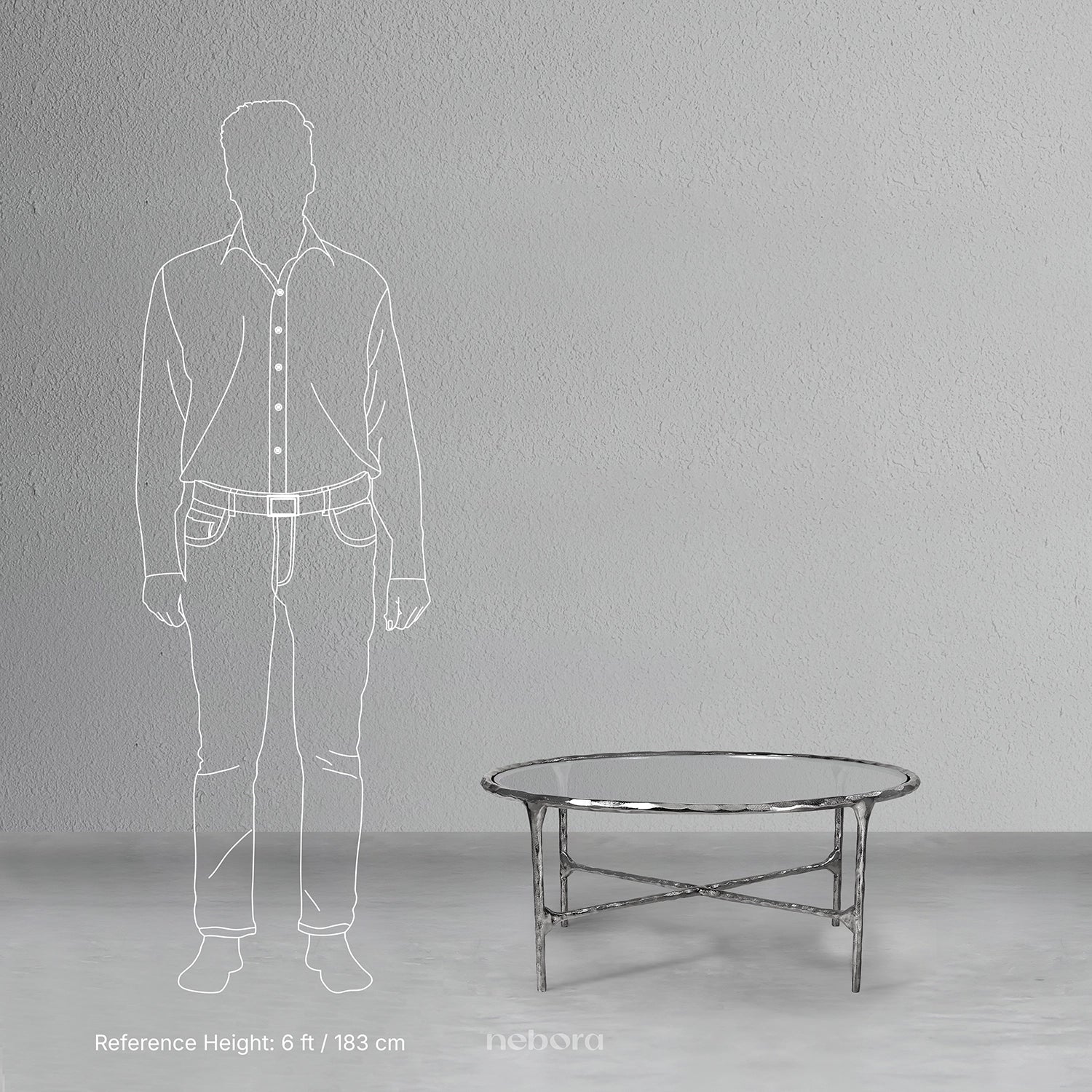 Lunar Hammered Coffee Table