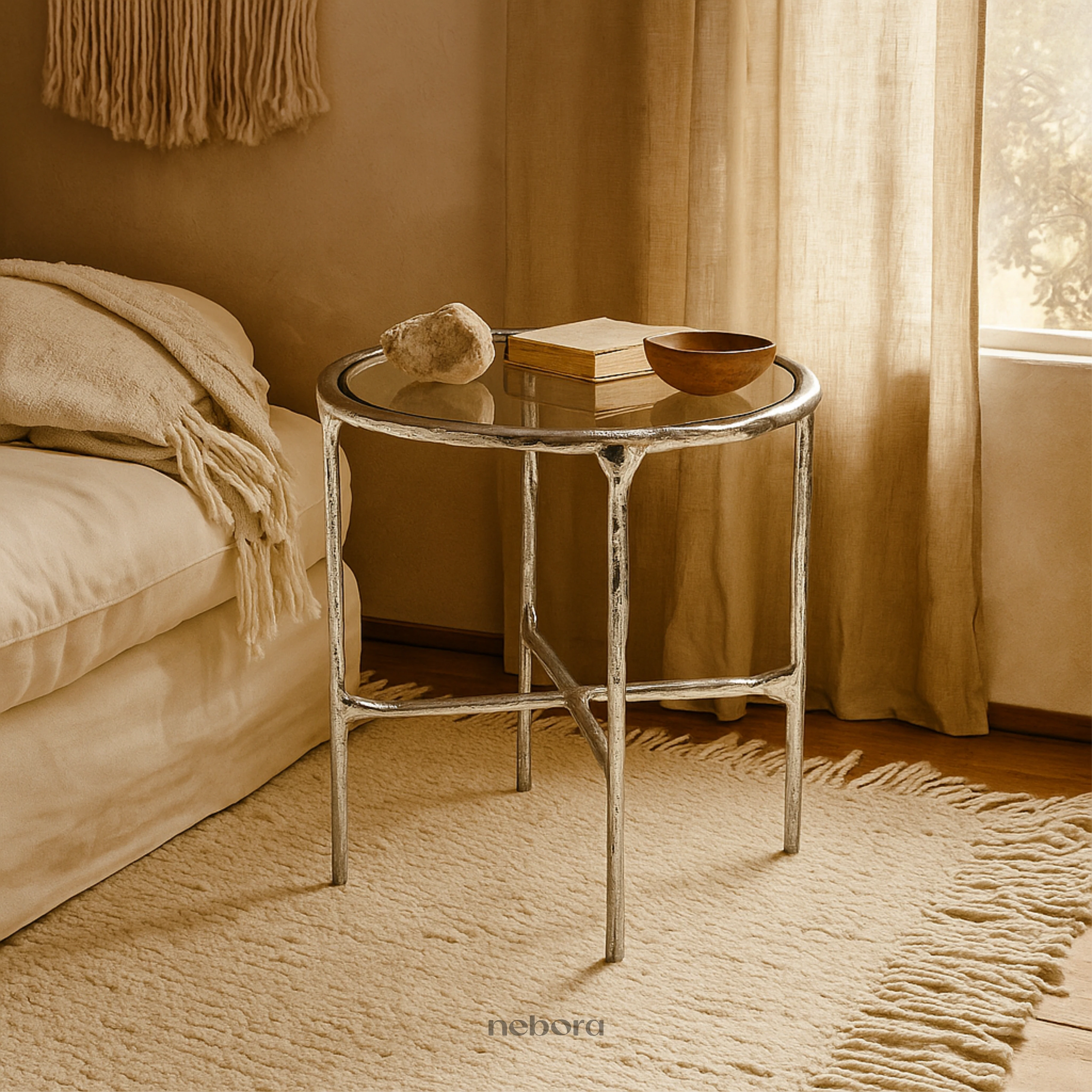 Lunar Hammered Side Table - Product Image 