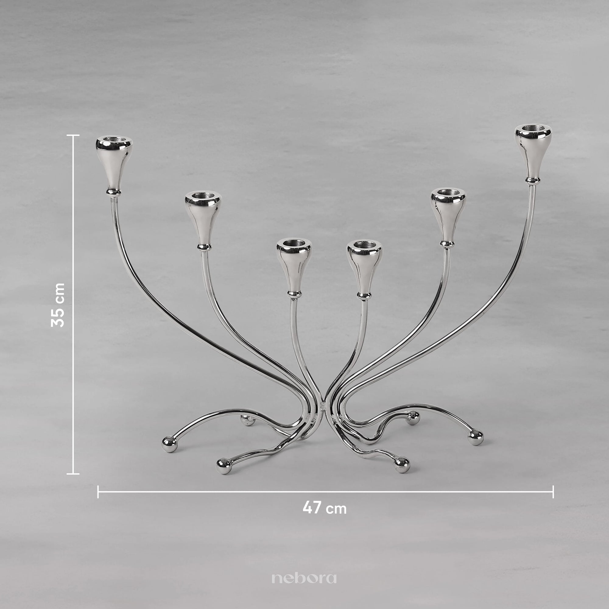 Ribbon Candelabrum 6 Tall