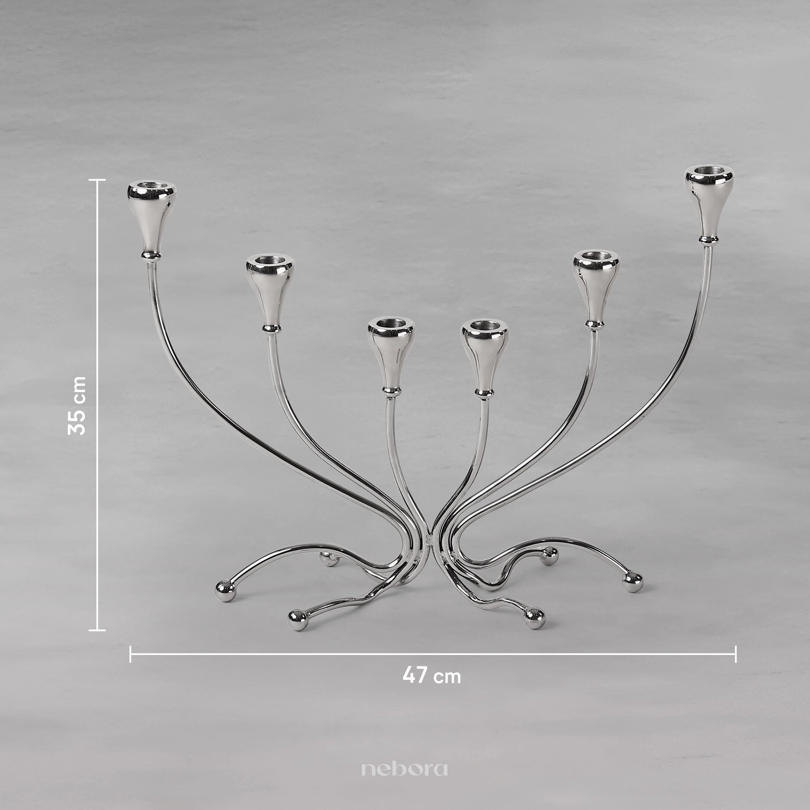 Ribbon Candelabrum 6 Tall