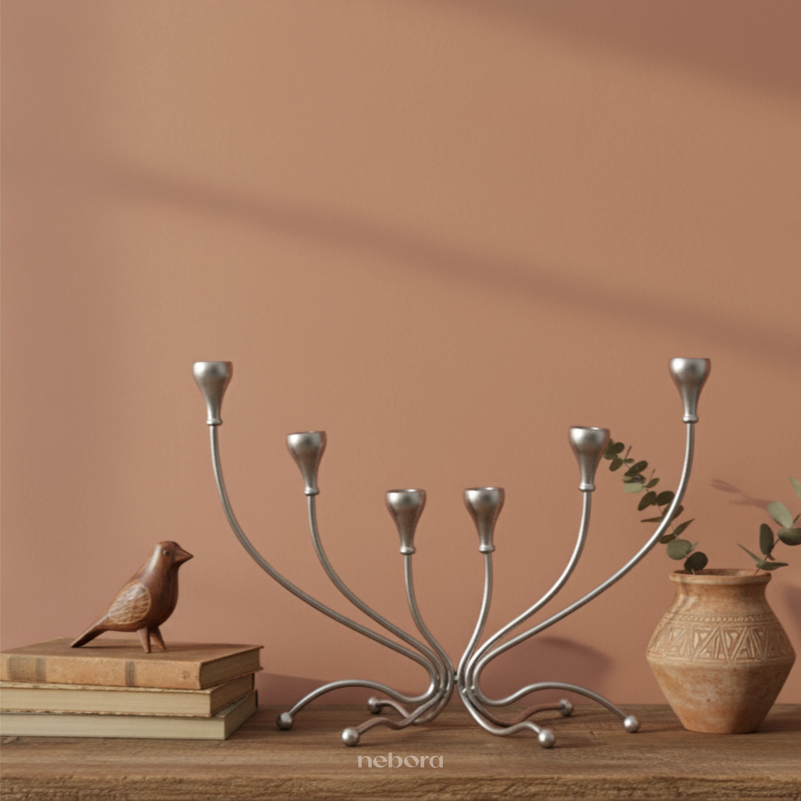 Ribbon Candelabrum 6 Tall - Product Image 