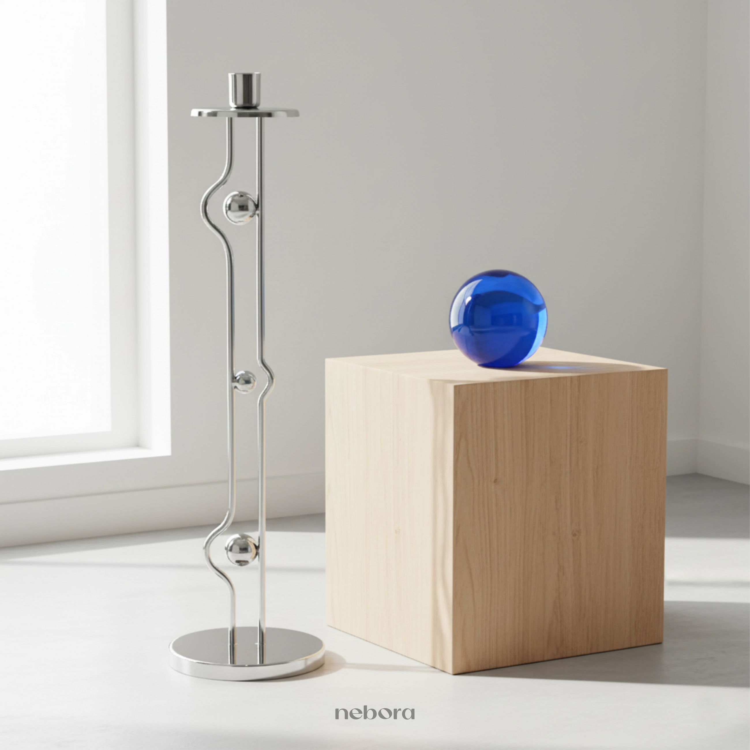 Metal Orb Candle Holder Large - Product Image 