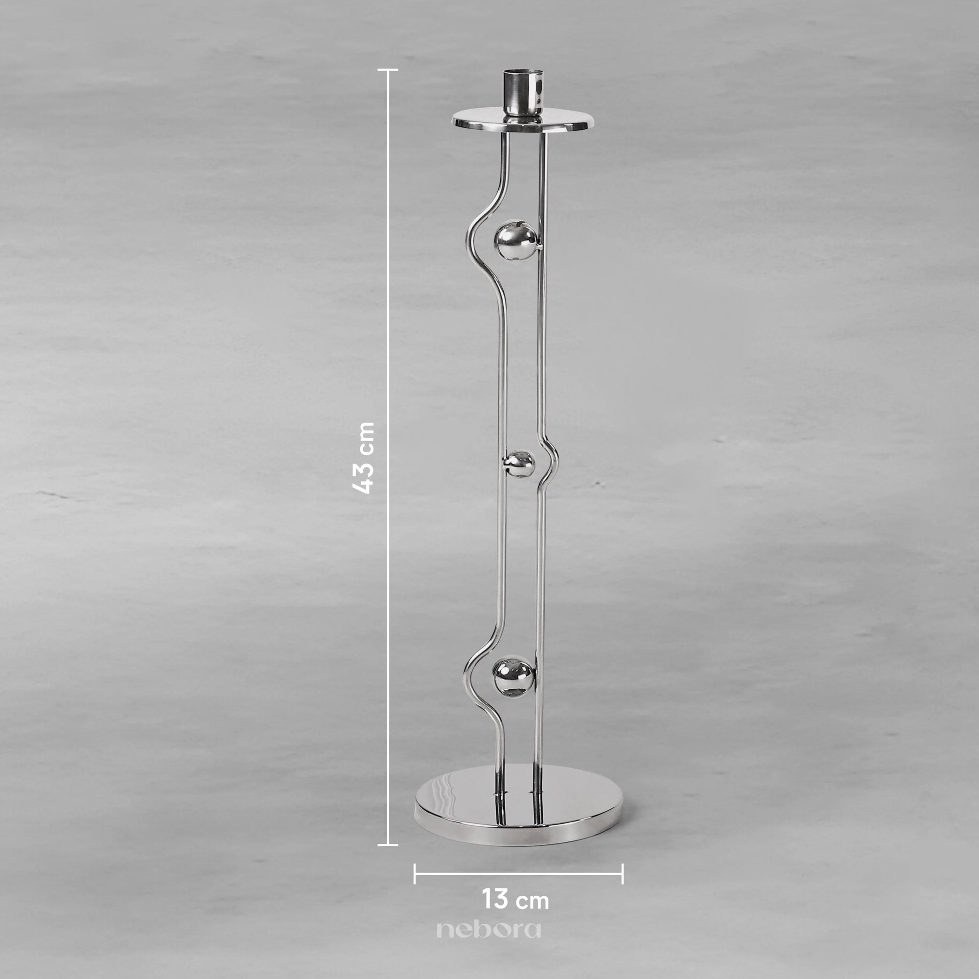 Metal Orb Candle Holder Large