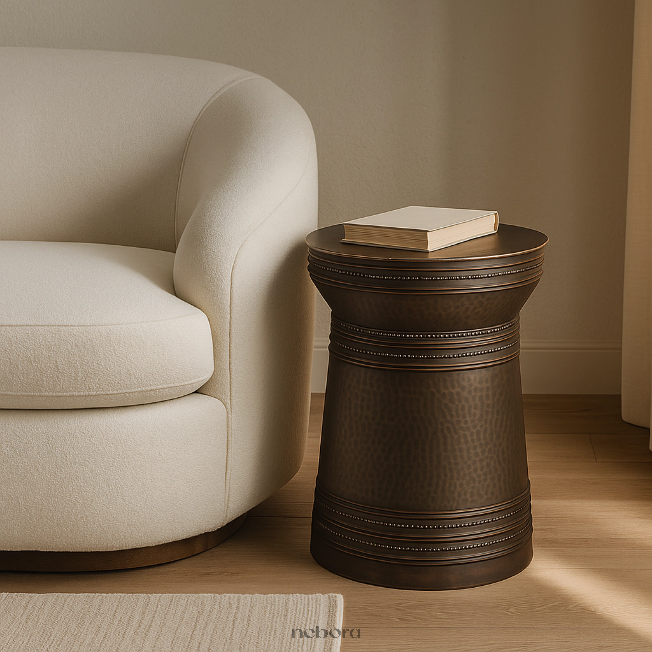 Ravenna Metal Drum Side Table - Product Image 