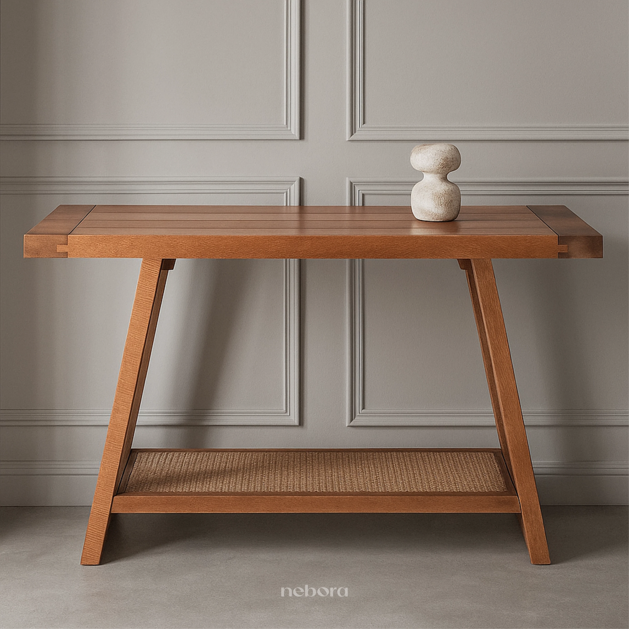 Cane Hearth Console
