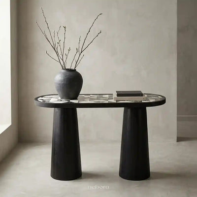 Ebony Geo Inlay Console