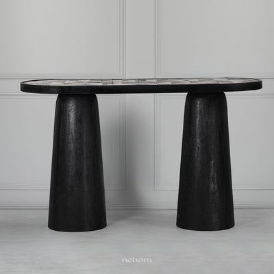 Ebony Geo Inlay Console
