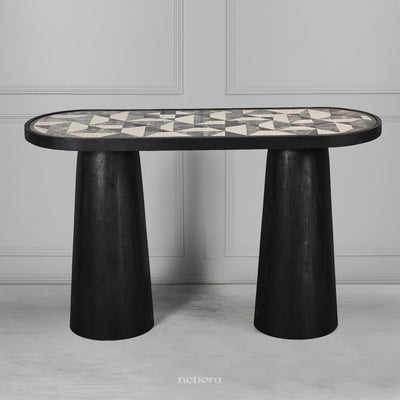 Ebony Geo Inlay Console