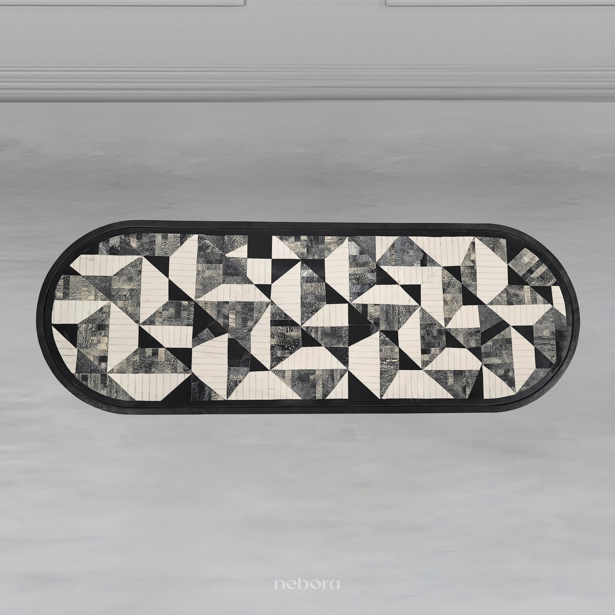 Ebony Geo Inlay Console