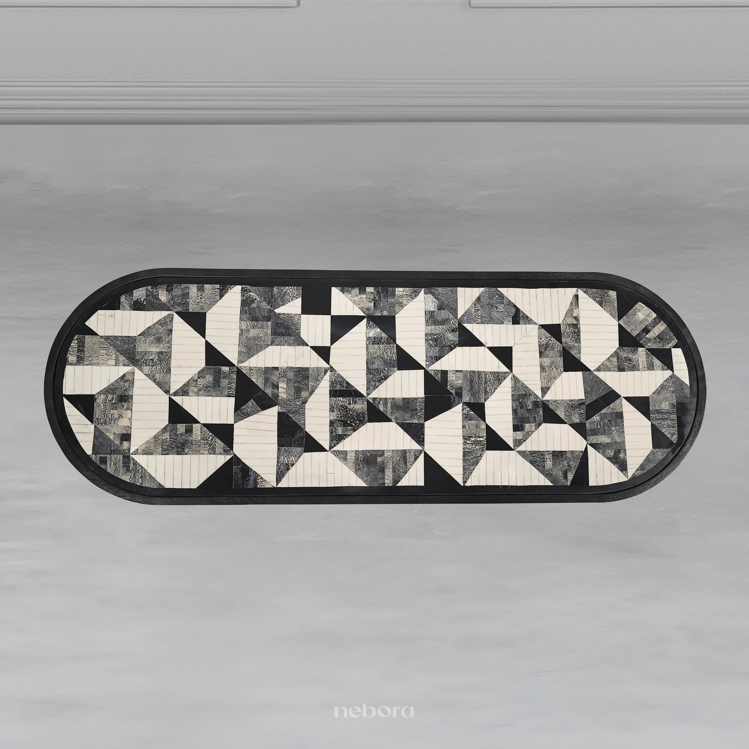 Ebony Geo Inlay Console