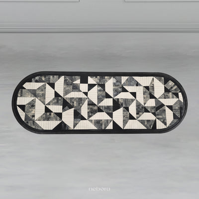 Ebony Geo Inlay Console