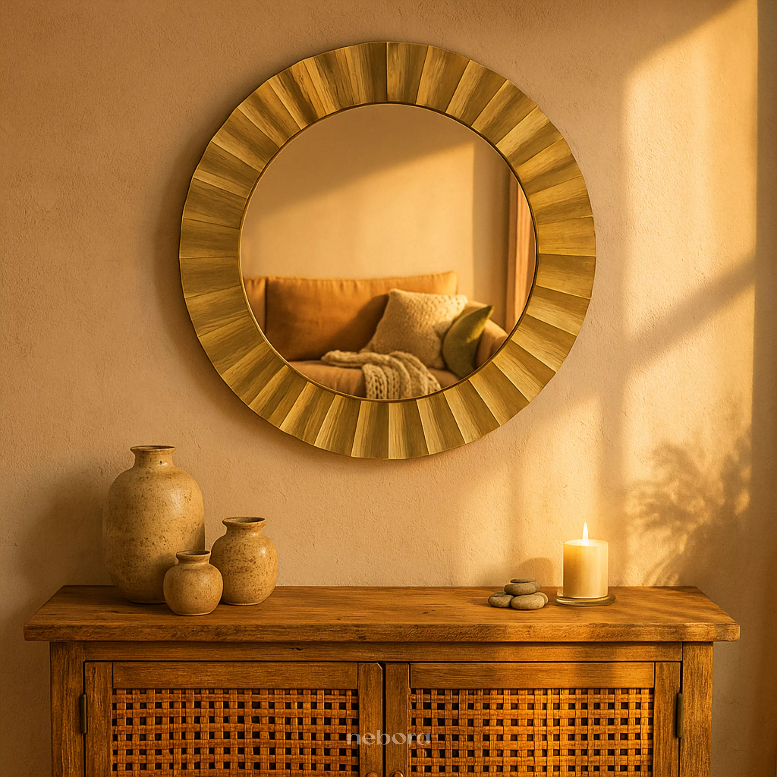 Golden Ripple Mirror - Product Image 