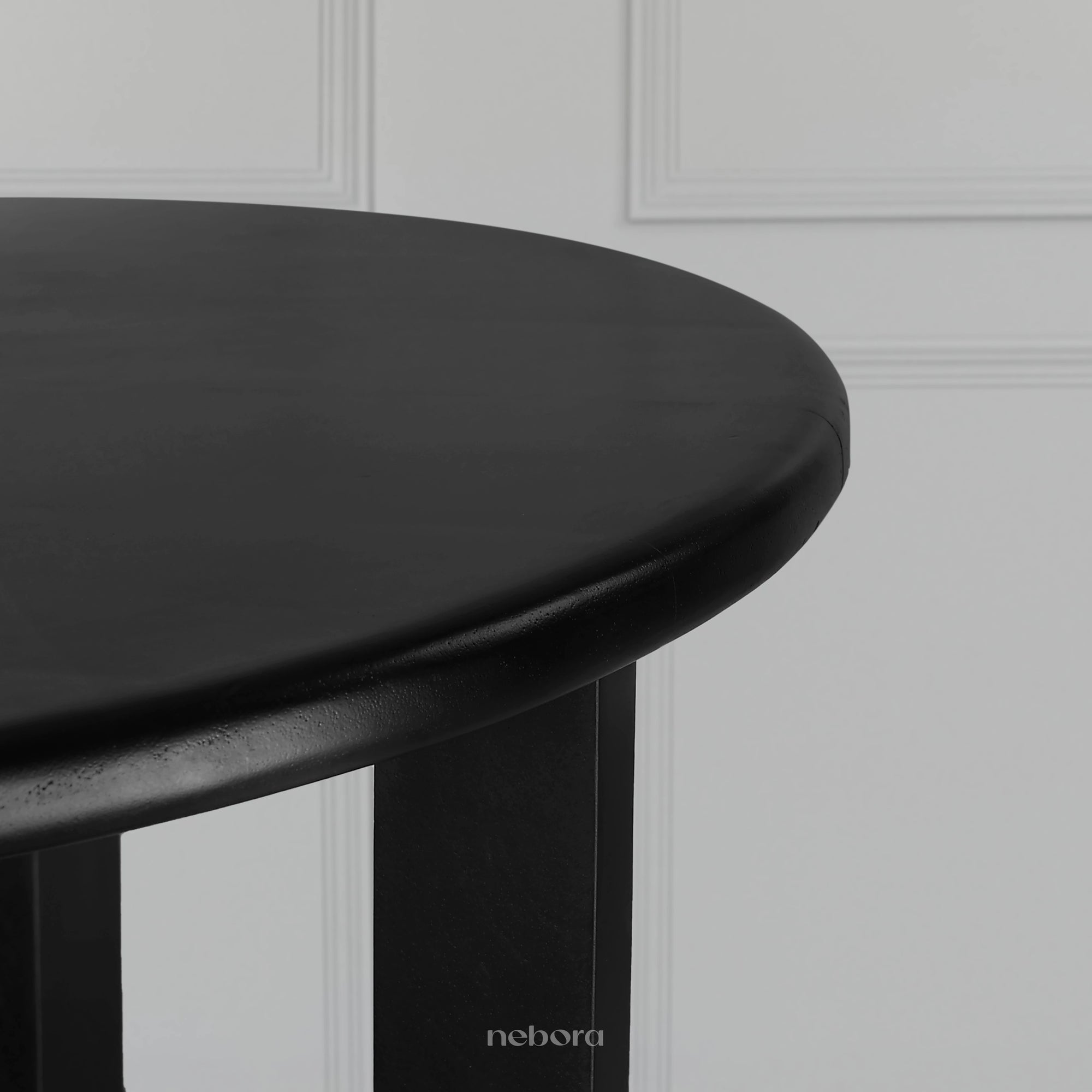 Noir Rattan Round Table