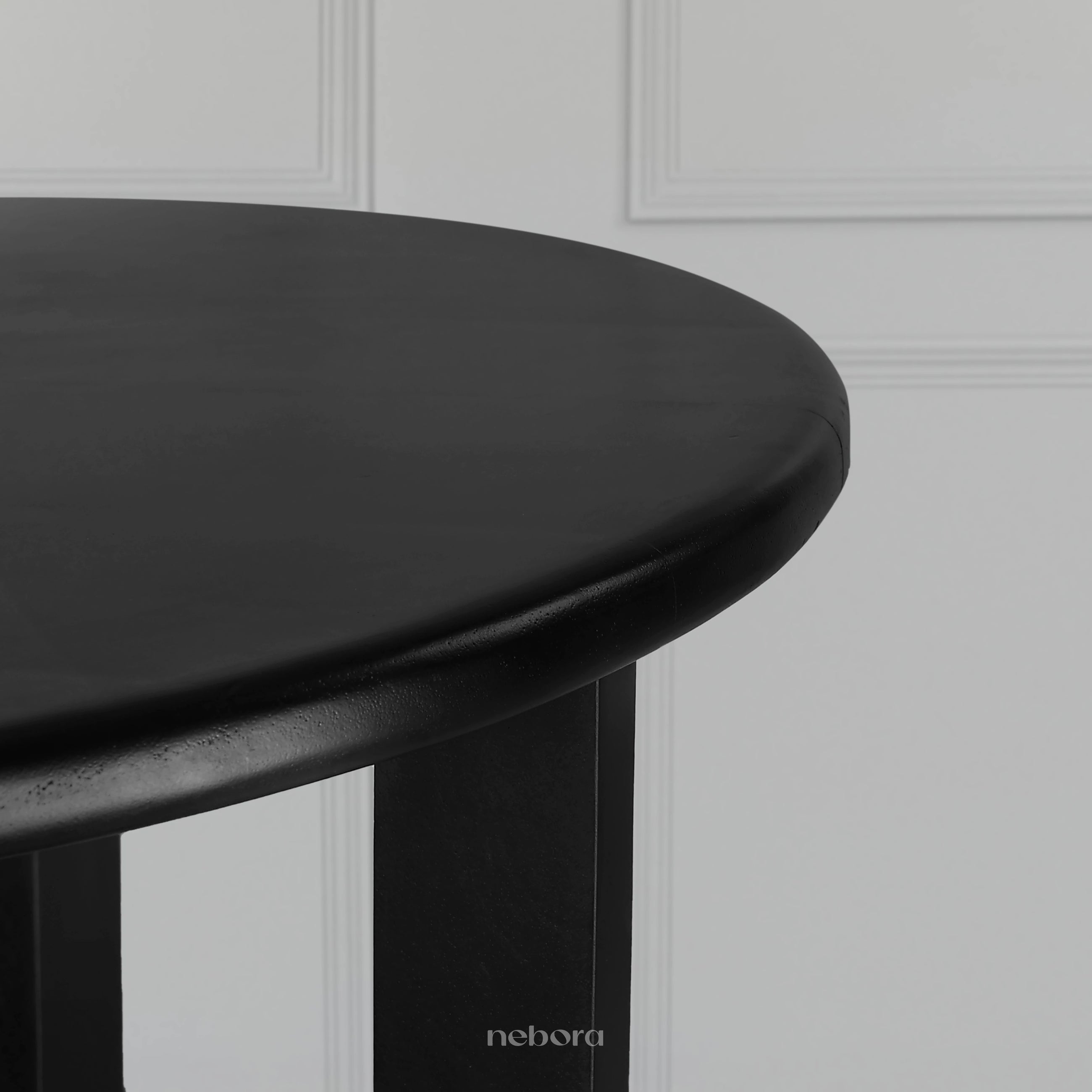 Noir Rattan Round Table