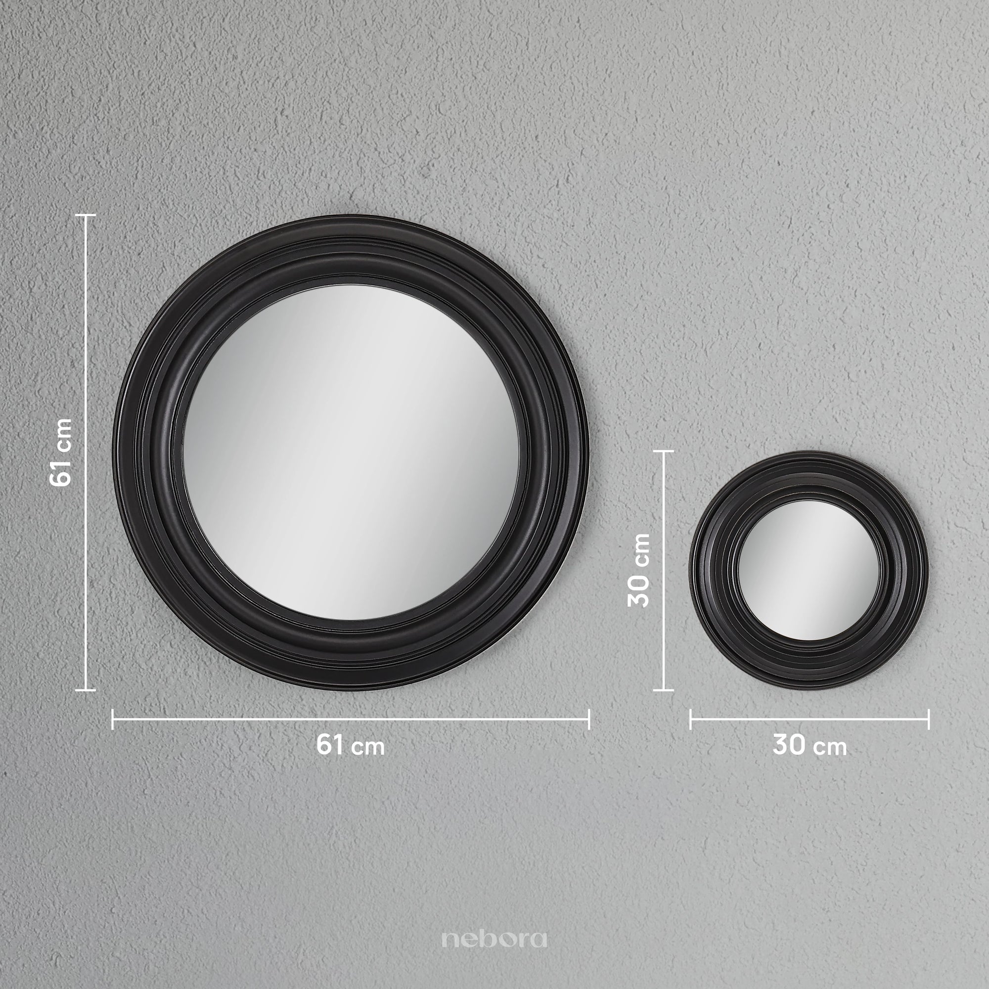 Solstice Mirrors Black Set/2