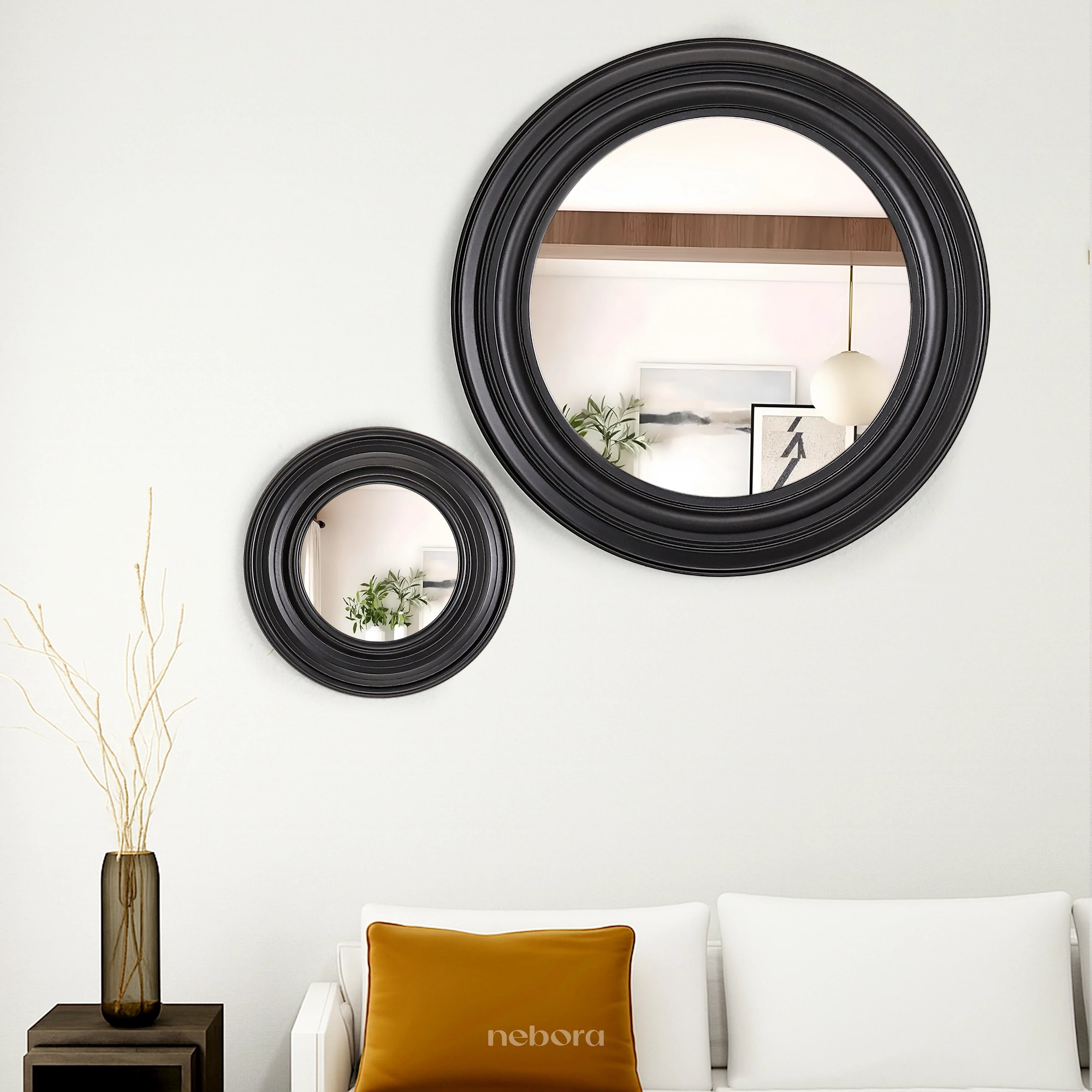 Solstice Mirrors Black Set/2 - Product Image 