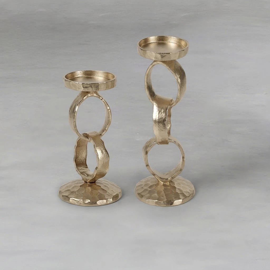 Gold Orbit Candle Holder S/2