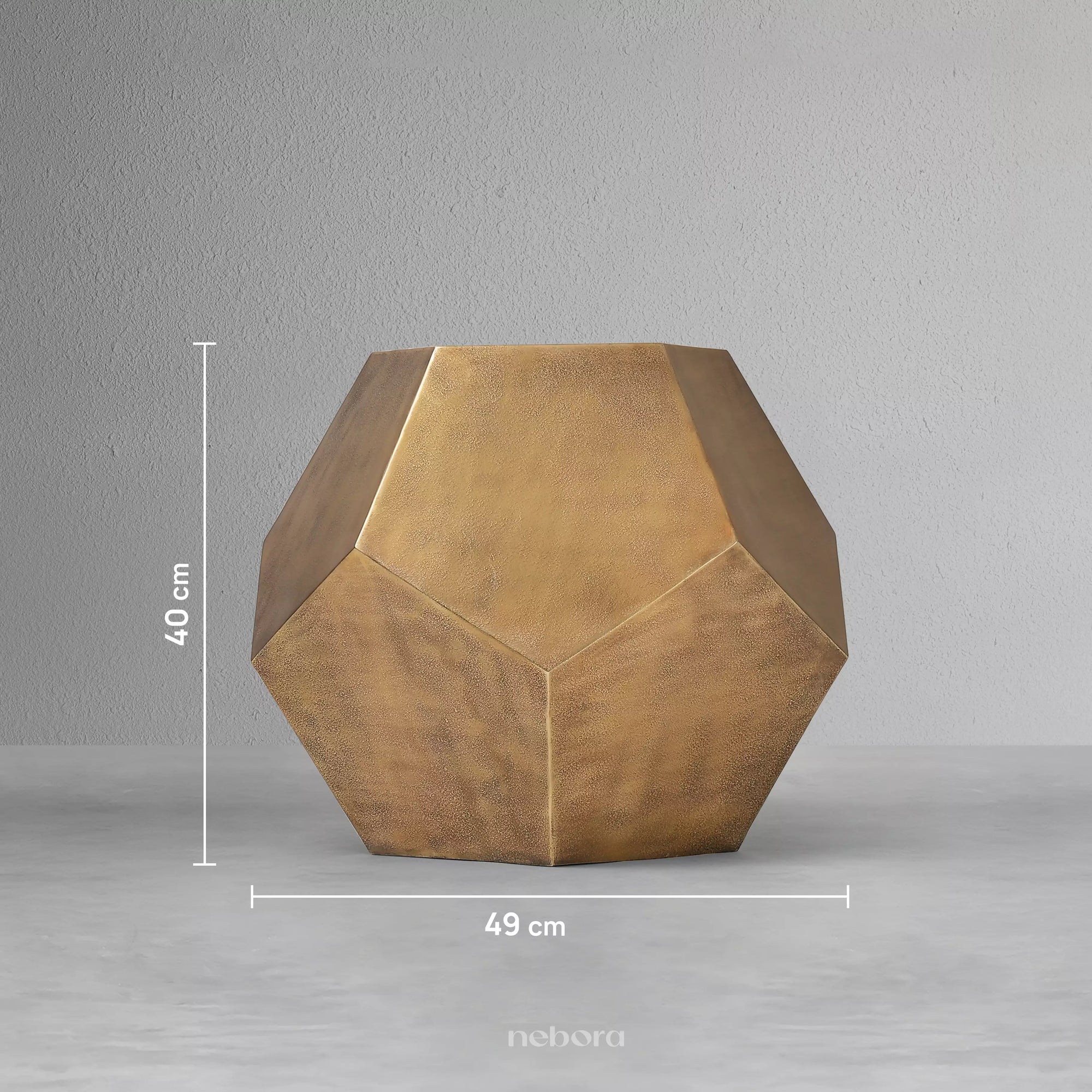 Gilded Hexa Side Table