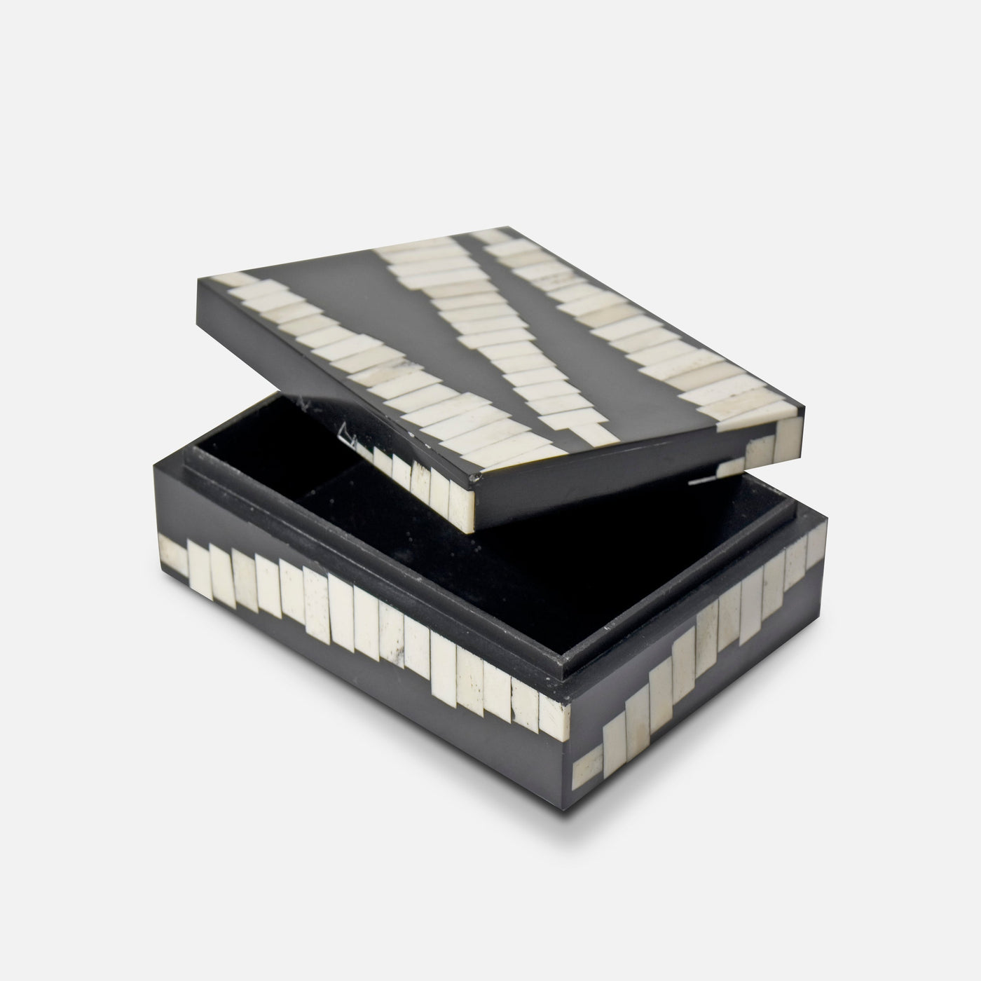 MONOCHROME - IVORY BLACK INLAY BOX SET OF TWO