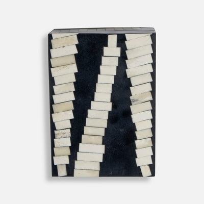 MONOCHROME - IVORY BLACK INLAY BOX SET OF TWO