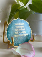 Namokar Mantra Metal Holder with  Agate