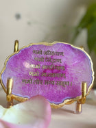 Namokar Mantra Metal Holder with  Agate