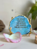 Namokar Mantra Metal Holder with  Agate