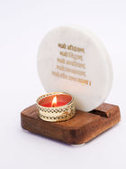 Tea Light Holder - Marble & Wood