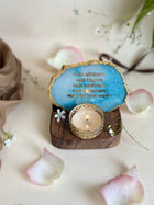 Namokar Mantra Tea Light Holder- Agate with Wood