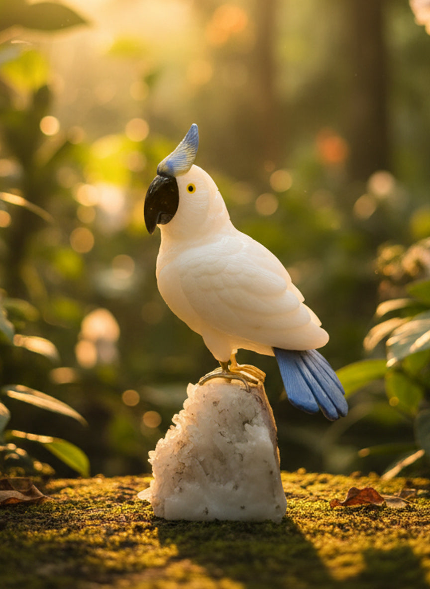 Gemstone Bird Figurine