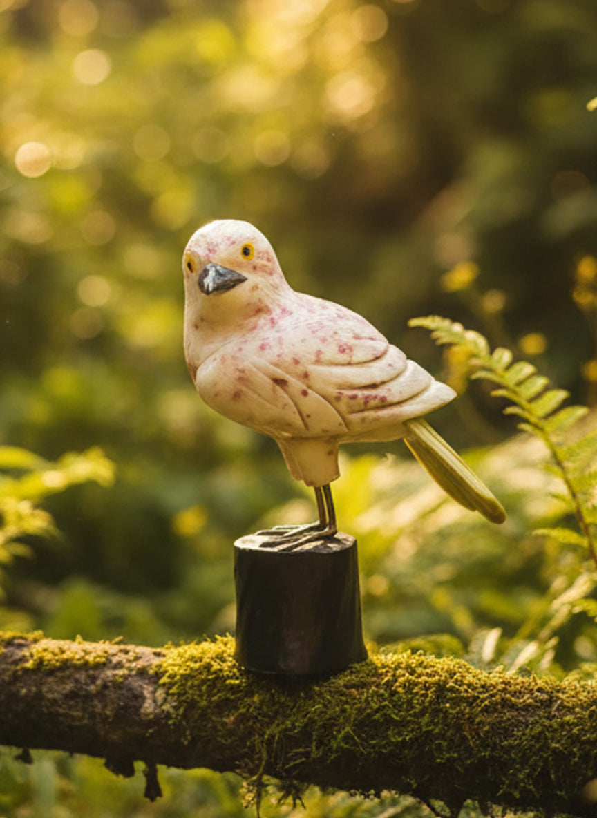 Real Gemstone Bird Décor