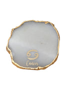 Natural Agate Zodiac Sign Cancer Table Coaster