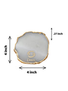 Natural Agate Zodiac Sign Cancer Table Coaster