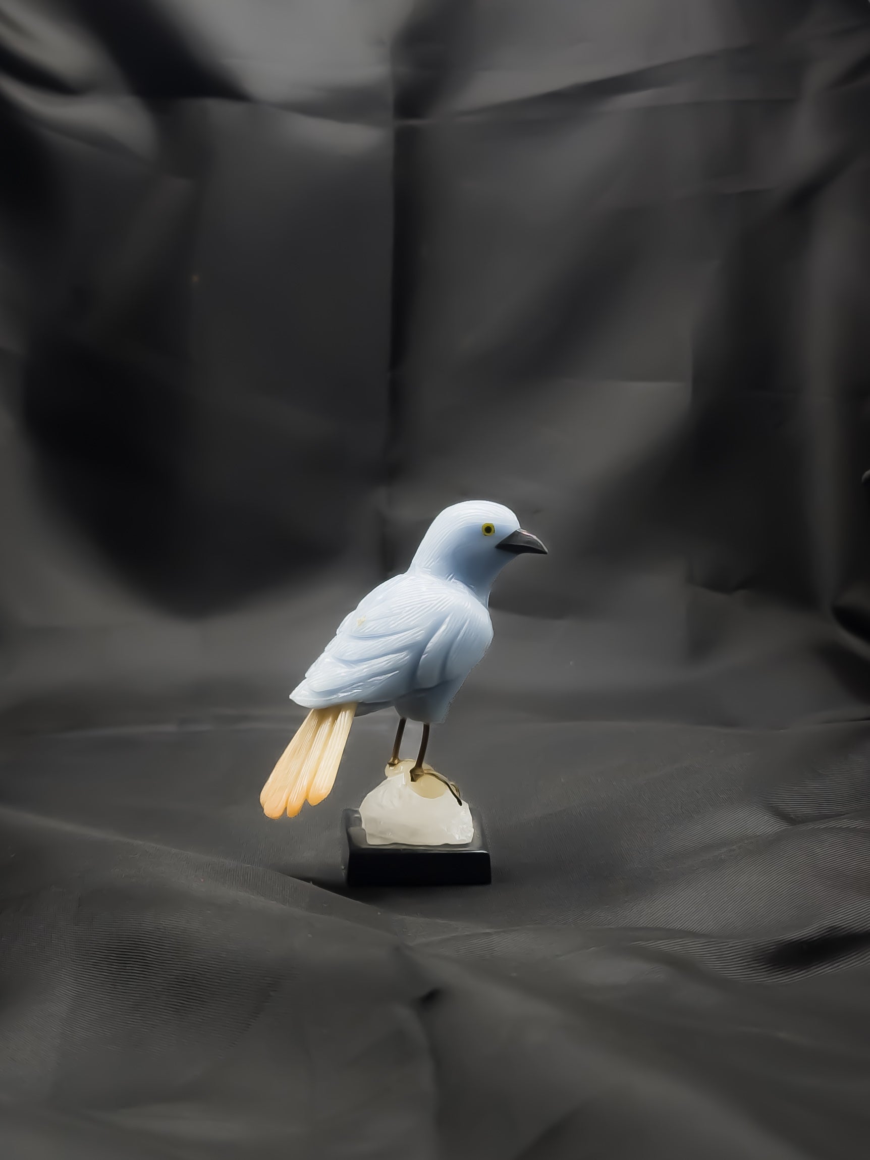 Natural Gemstone Bird sculpture