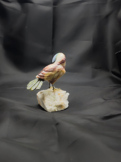 Natural Gemstone Bird Statement Décor