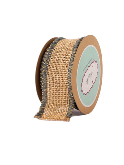 Natural Jute With Edging Ribbon