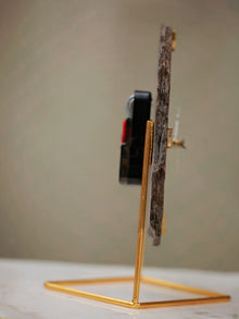 Desktop Clock - Natural Peacock Slate