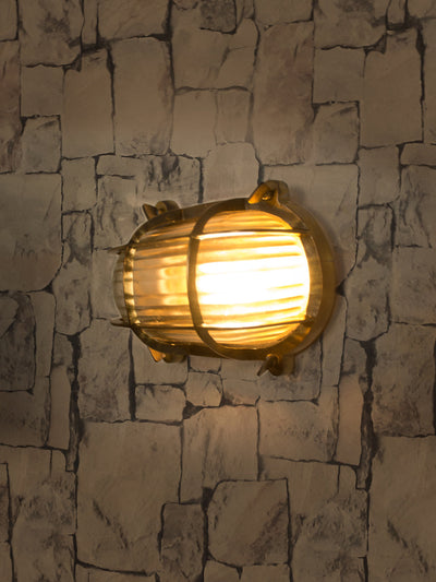 Nautical steampunk bulkhead sconce light fixture