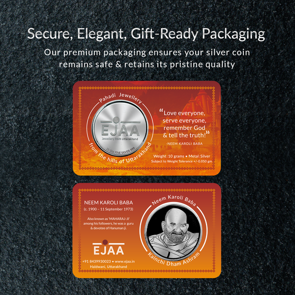 Pure Silver Coins- Special Edition- Neem Karoli Baba
