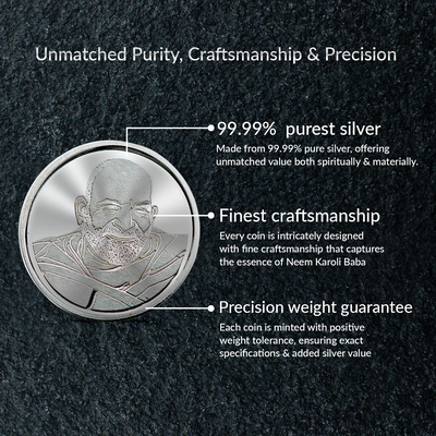 Pure Silver Coins- Special Edition- Neem Karoli Baba